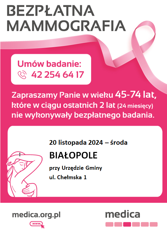 Miniaturka artykułu Bezpłatne badania mammograficzne w Białopolu