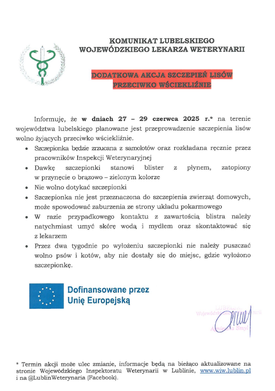 Miniaturka artykułu Dodatkowa akcja szczepień lisów przeciwko wściekliźnie