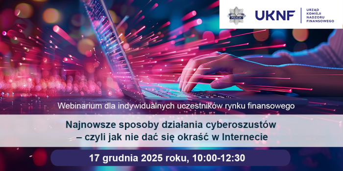 Miniaturka artykułu Informacja Urzędu Komisji Nadzoru Finansowego o webinarium CEDUR