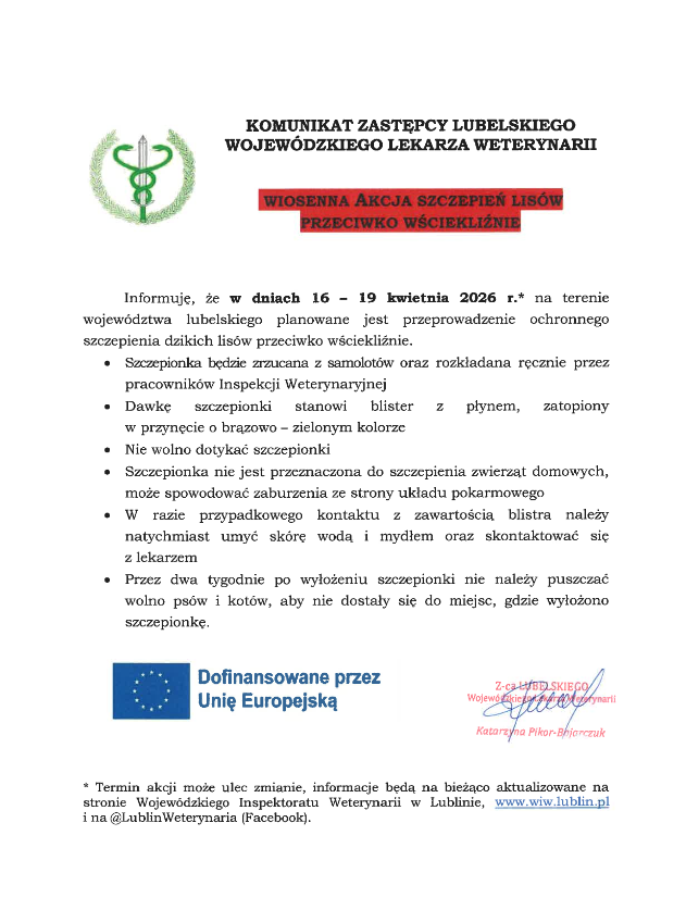 Miniaturka artykułu Wiosenna akcja szczepień lisów przeciwko wściekliźnie