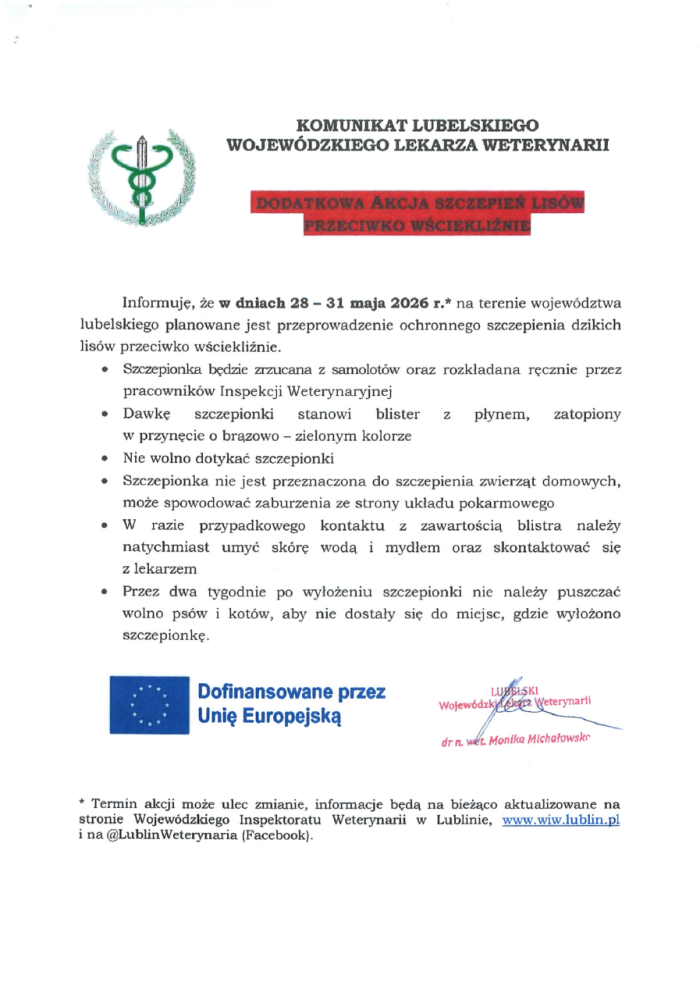 Miniaturka artykułu Dodatkowa akcja szczepień lisów przeciwko wściekliźnie