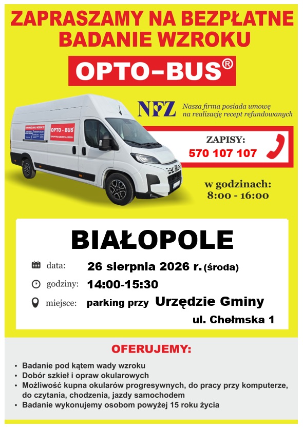 Miniaturka artykułu OPTO-BUS Bezpłatne badanie wzroku