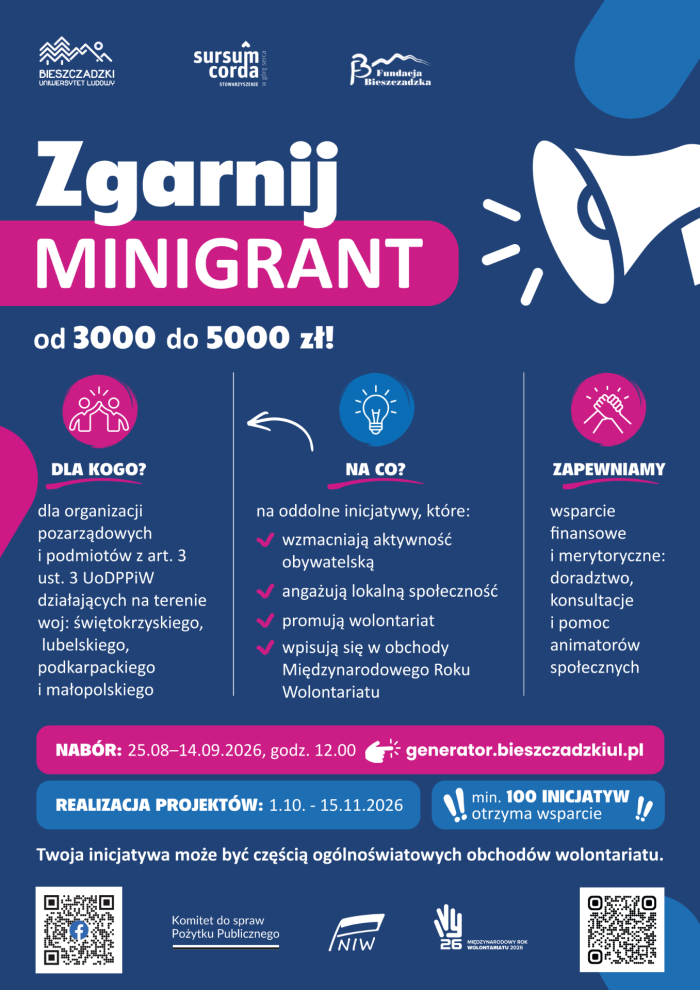 Miniaturka artykułu Minigranty od 3 000 do 5 000 zł na lokalne inicjatywy – trwa nabór wniosków