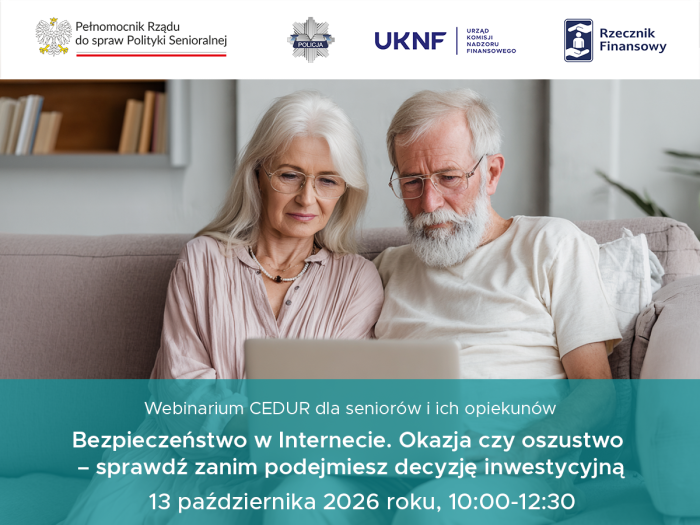 Miniaturka artykułu Webinarium dla seniorów i ich opiekunów